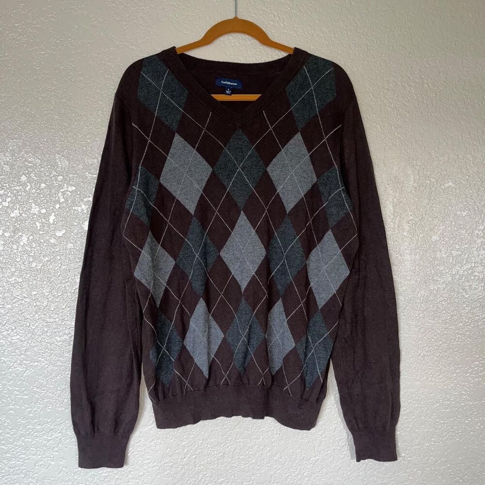 Croft-barrow Men's Brown and Grey Jumper